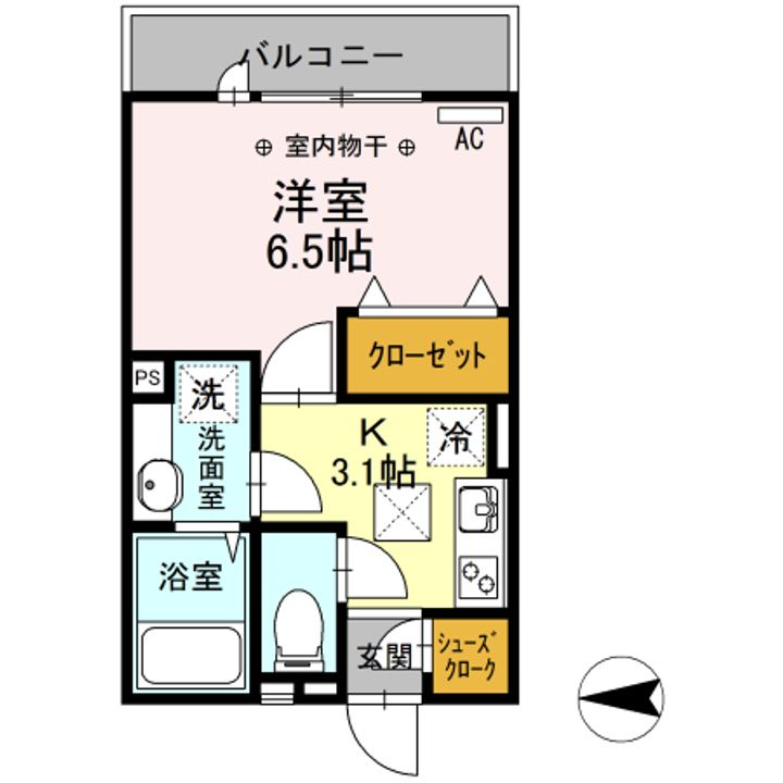M.Oハイツ31の間取り