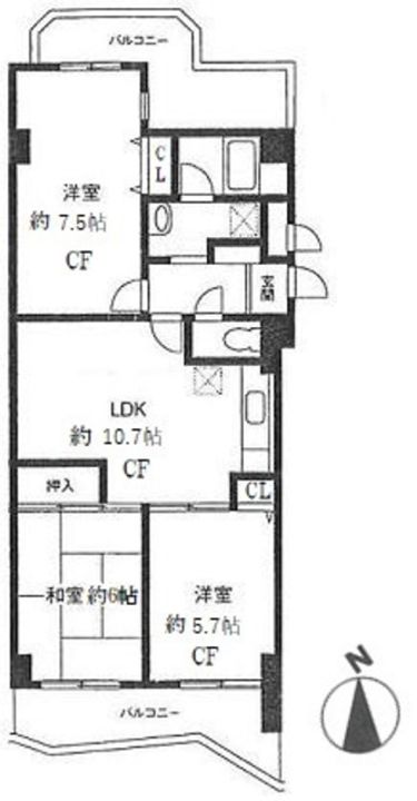 エルドメーヌ志村の間取り