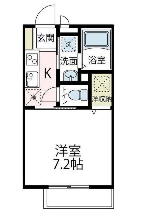 プリムヴェール・K201号室の間取り