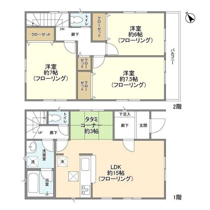 神奈川県藤沢市片瀬5丁目(一戸建)の賃貸物件の間取り
