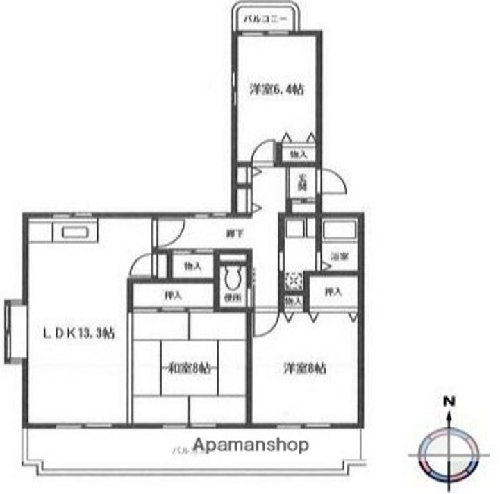 サンモール鶴嶺の間取り
