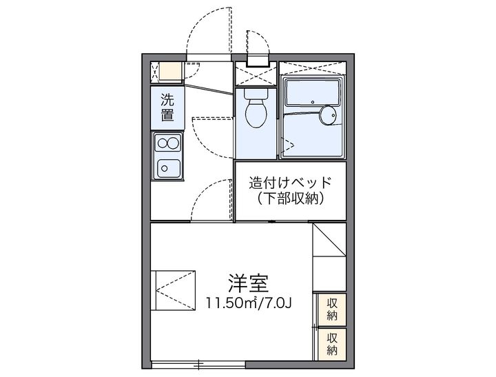 レオパレスマリン・ブルー湘南の間取り