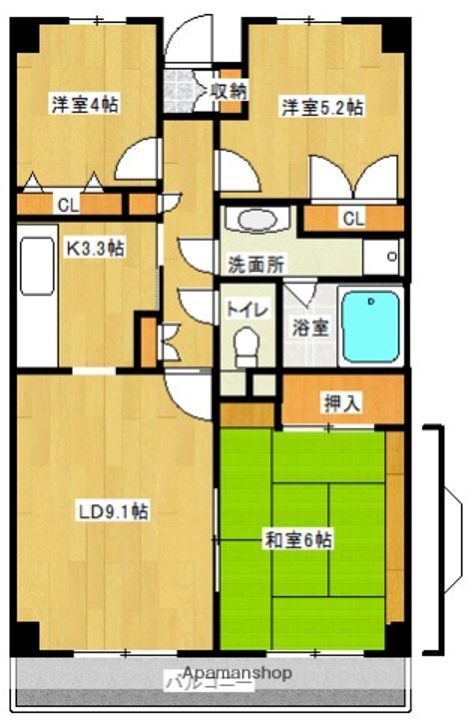 ベルデュール二俣川の間取り