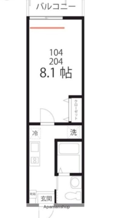 ハーミットクラブハウス弘明寺Ⅱの間取り