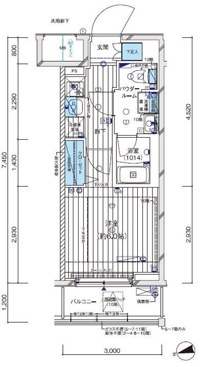 メインステージ横濱阪東橋の間取り