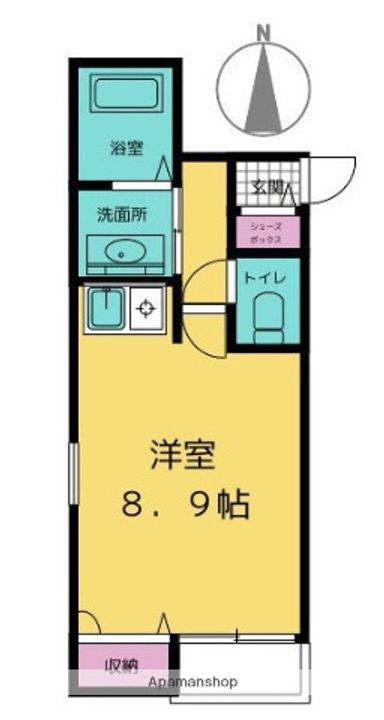 神奈川県横浜市戸塚区深谷町の賃貸アパートの間取り