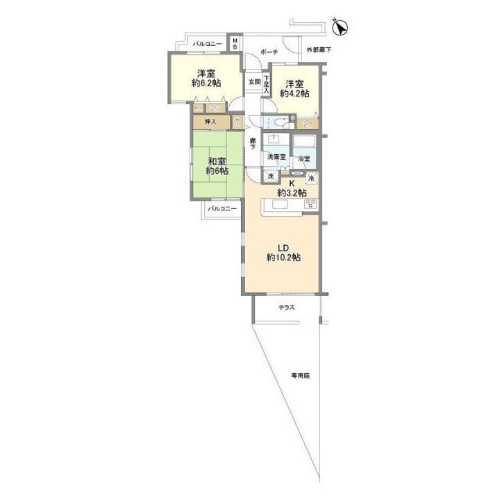 東急ドエル・アルス横浜港南中央の間取り