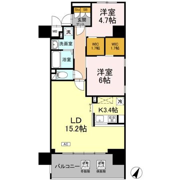 リーラ横浜川和町の間取り