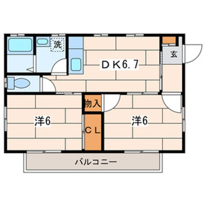神奈川県横浜市鶴見区寺谷2丁目の賃貸アパートの間取り