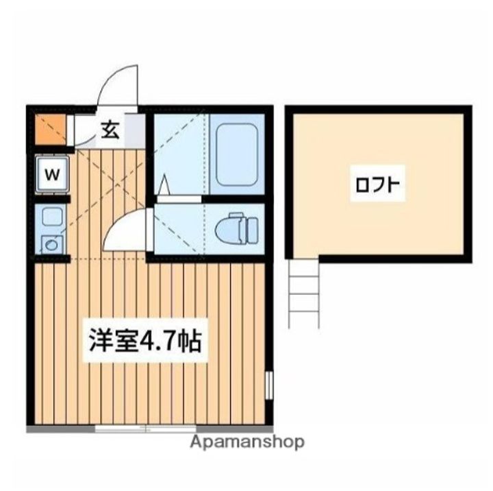 神奈川県川崎市川崎区田町1丁目の賃貸アパートの間取り