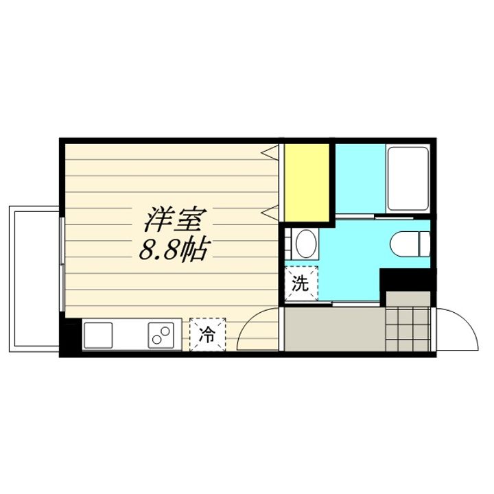 神奈川県藤沢市藤沢の賃貸マンションの間取り