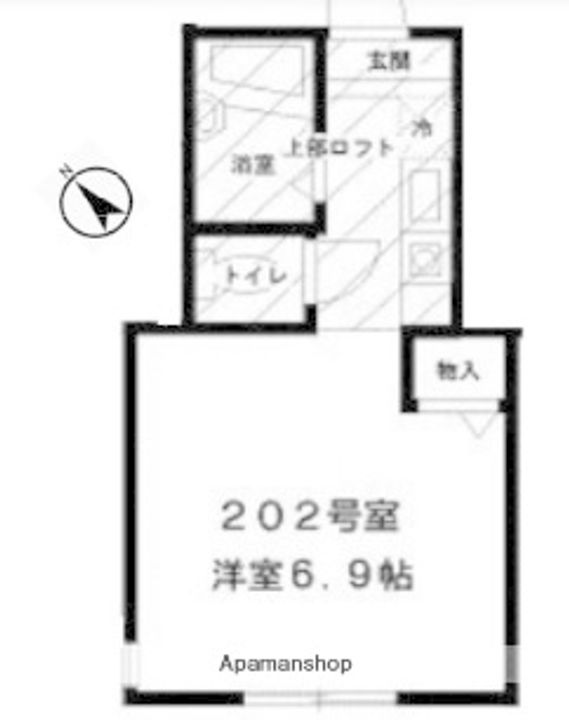 神奈川県横浜市西区西戸部町1丁目の賃貸アパートの間取り