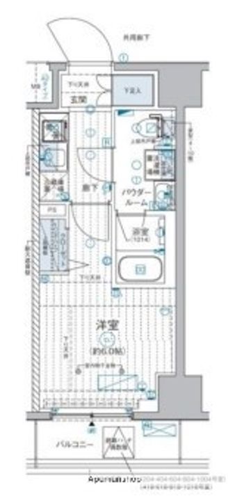 神奈川県横浜市西区浜松町の賃貸マンションの間取り