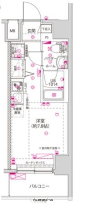 神奈川県横浜市西区中央2丁目の賃貸マンションの間取り
