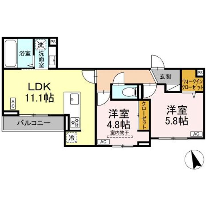 シェーンブルーメ横浜の間取り
