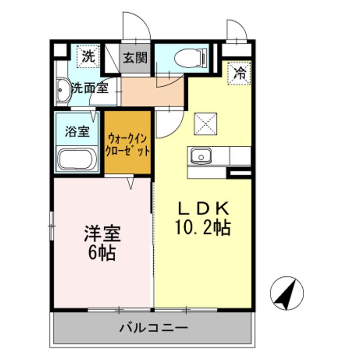 ヴィクトワール 壱番館の間取り