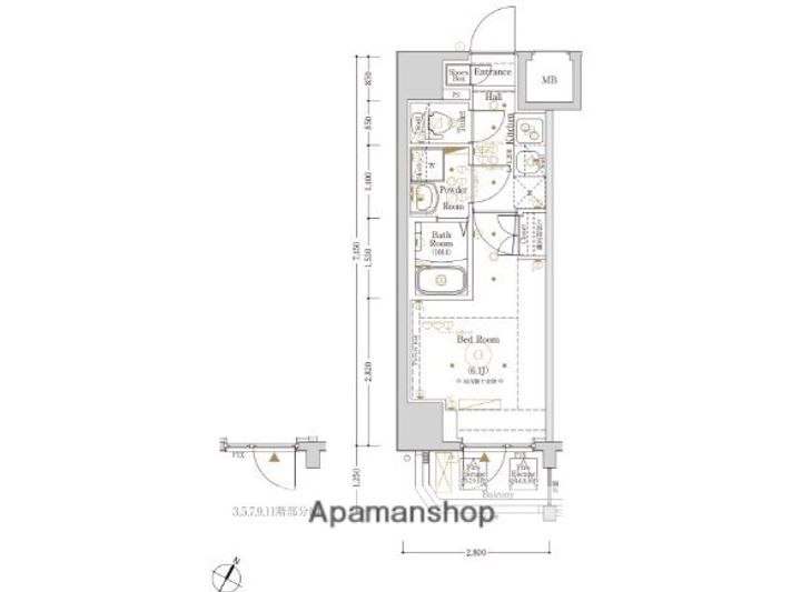 阪東橋KNOTSの間取り