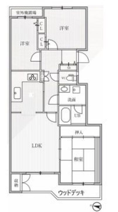 神奈川県横浜市神奈川区中丸の賃貸マンションの間取り