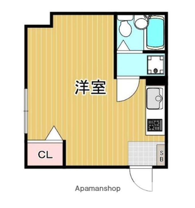 神奈川県横浜市中区石川町5丁目の賃貸アパートの間取り