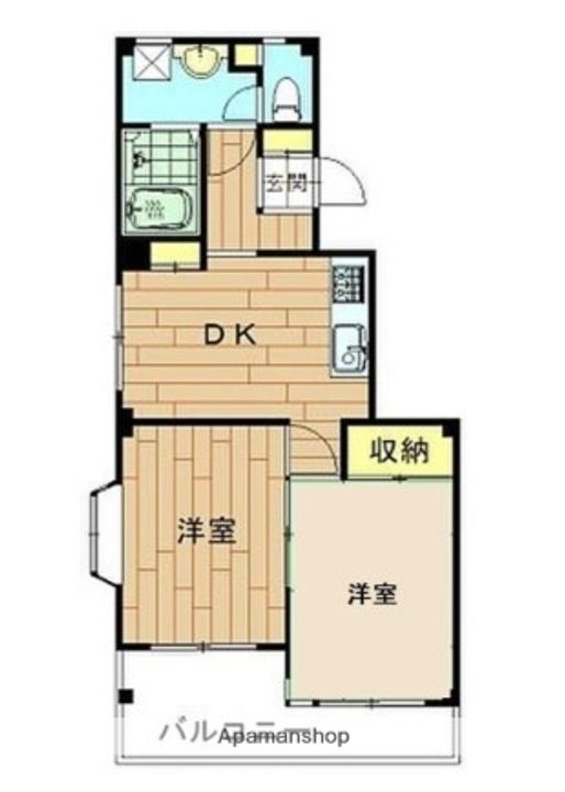 神奈川県川崎市中原区市ノ坪の賃貸マンションの間取り