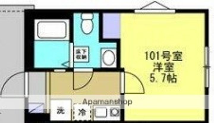 神奈川県横浜市保土ケ谷区東川島町の賃貸アパートの間取り