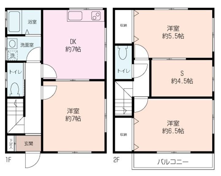神奈川県横須賀市浦上台1丁目(一戸建)の賃貸物件の間取り