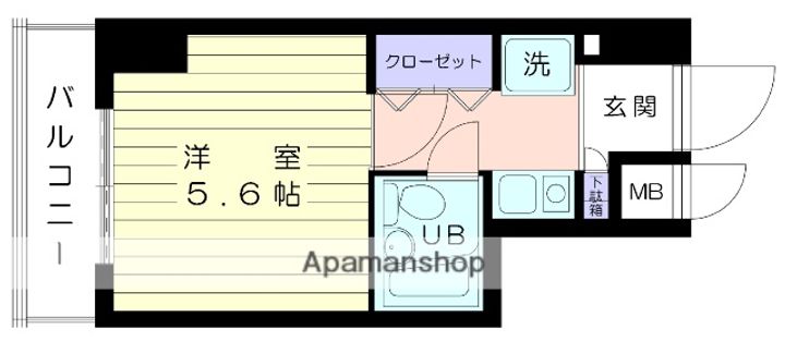 神奈川県藤沢市南藤沢の賃貸マンションの間取り