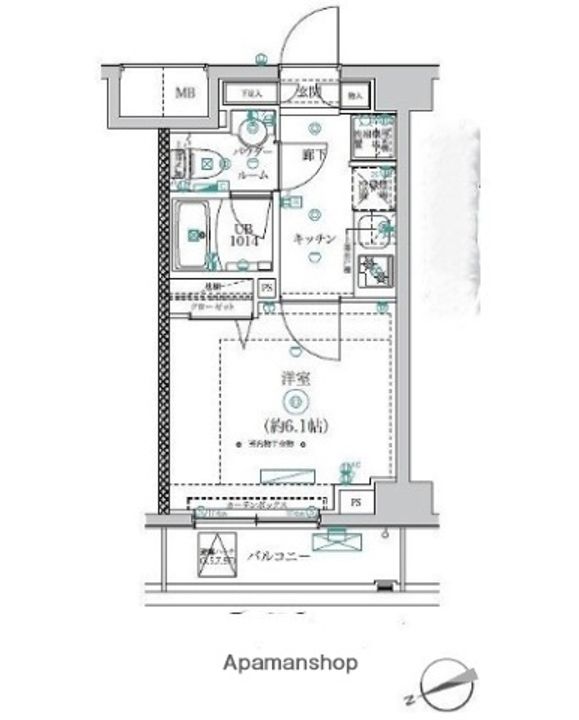 神奈川県横浜市南区通町4丁目の賃貸マンション903の間取り