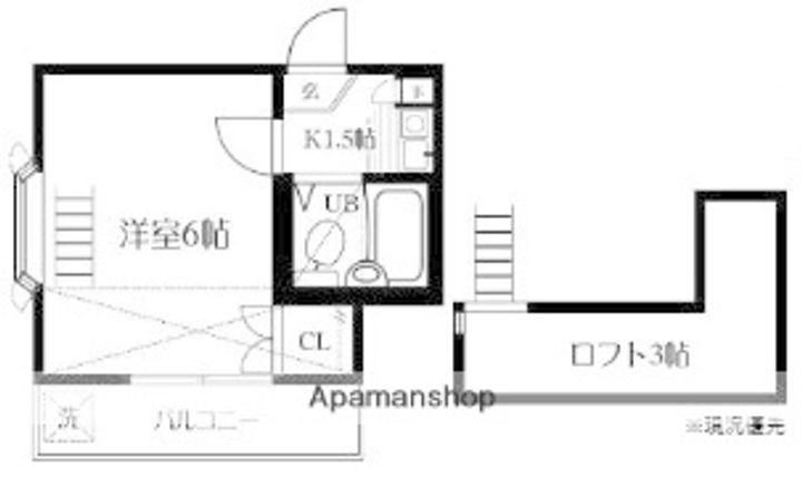 フラット上星川の間取り