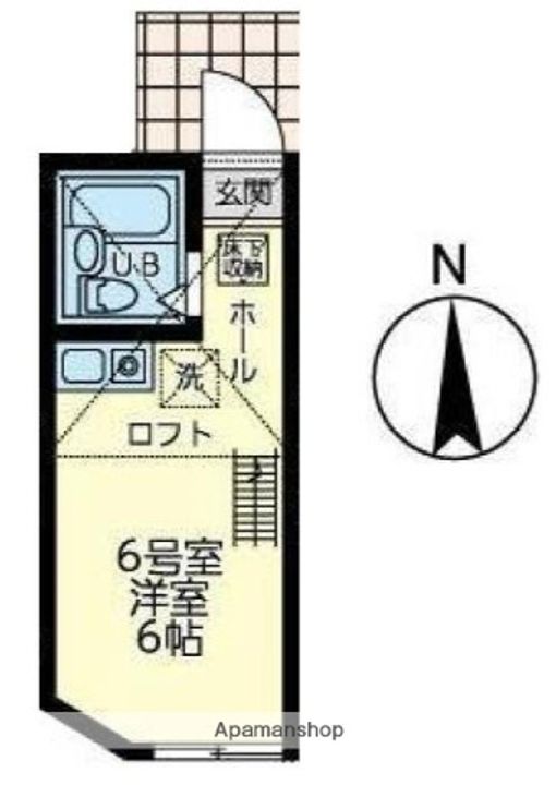神奈川県横浜市港北区小机町の賃貸アパートの間取り