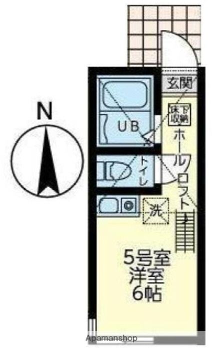神奈川県横浜市港北区小机町の賃貸アパートの間取り