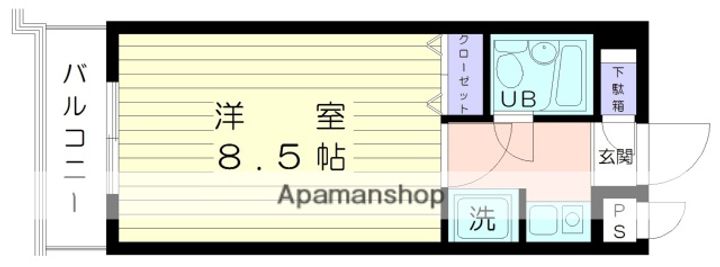 神奈川県藤沢市南藤沢の賃貸マンションの間取り