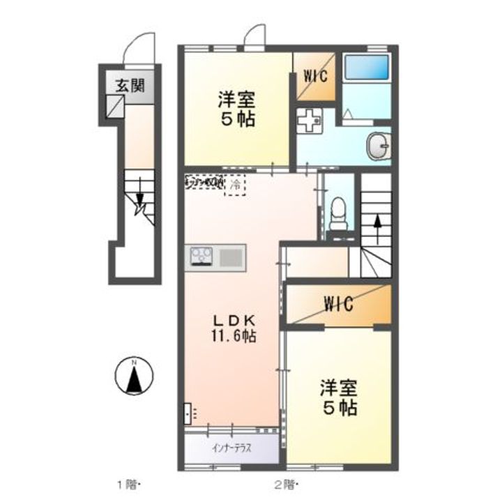 グリシーヌ・郷の間取り