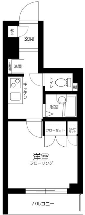 東京都大田区中馬込2丁目の賃貸マンションの間取り