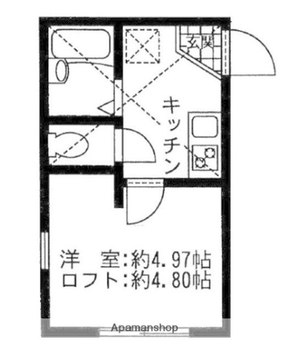 神奈川県横浜市保土ケ谷区岡沢町の賃貸アパートの間取り