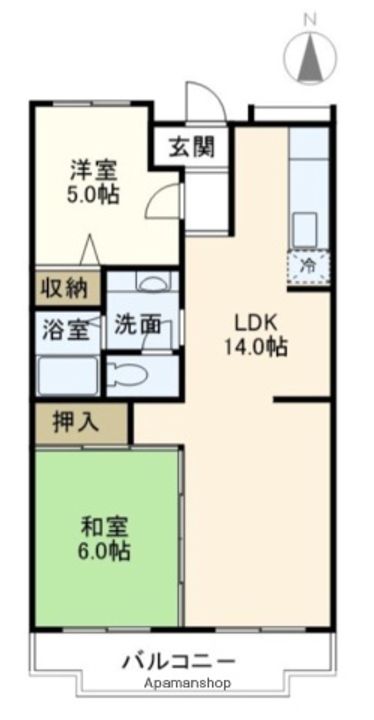 神奈川県横浜市戸塚区前田町の賃貸マンションの間取り