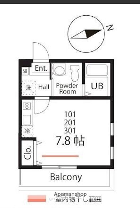 神奈川県横浜市戸塚区戸塚町の賃貸アパートの間取り