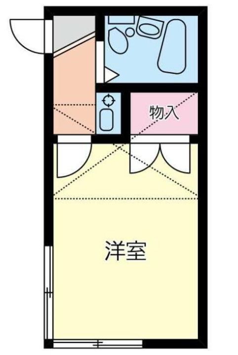 神奈川県横浜市神奈川区六角橋5丁目の賃貸アパートの間取り