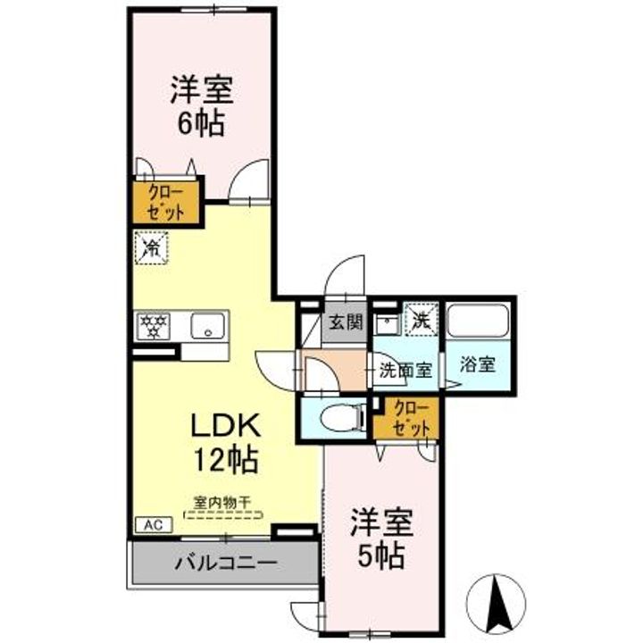 ブリーズコースト Aの間取り