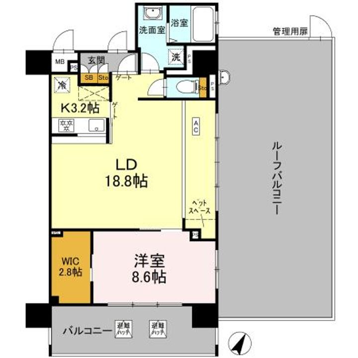 リーラ横浜川和町0604の間取り