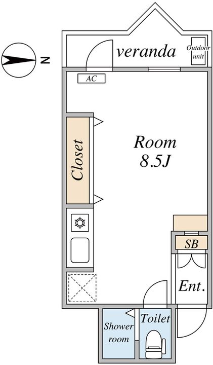 クリオネコート新城の間取り