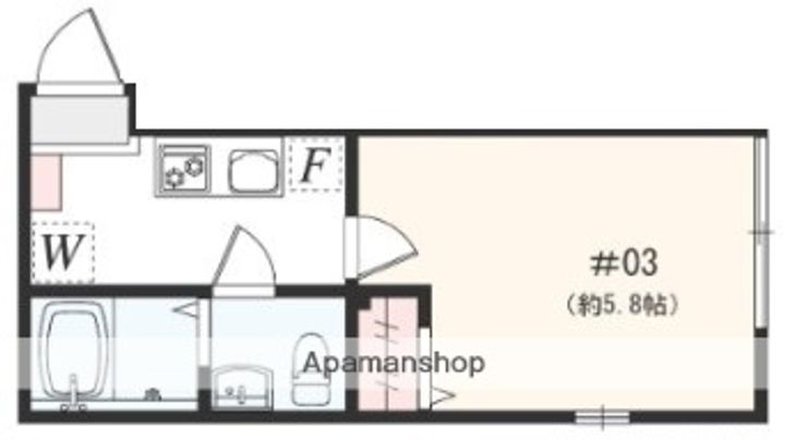 アザーレ・パッシオ矢部Aの間取り