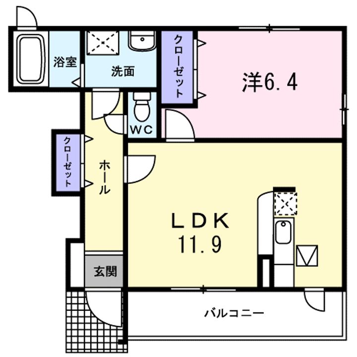 グロリオーサ Ⅰの間取り