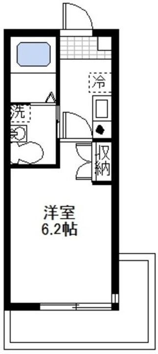 神奈川県横浜市港北区大曽根1丁目の賃貸アパートの間取り