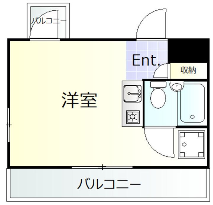 神奈川県横浜市鶴見区佃野町の賃貸マンションの間取り