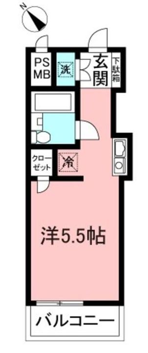 神奈川県横浜市磯子区磯子2丁目の賃貸マンションの間取り