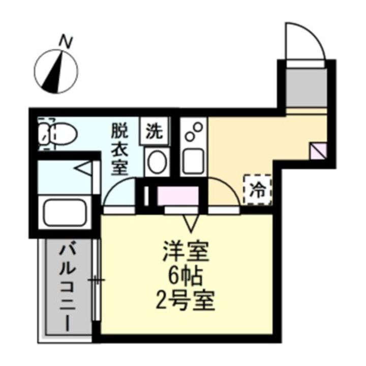 神奈川県横浜市鶴見区潮田町1丁目の賃貸アパートの間取り