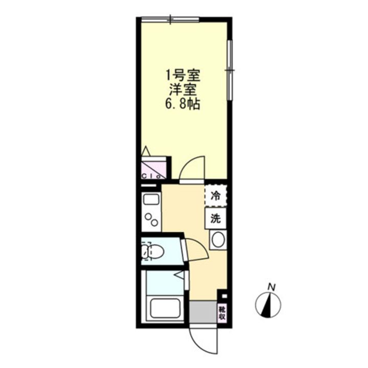 神奈川県川崎市川崎区浅田2丁目の賃貸アパートの間取り