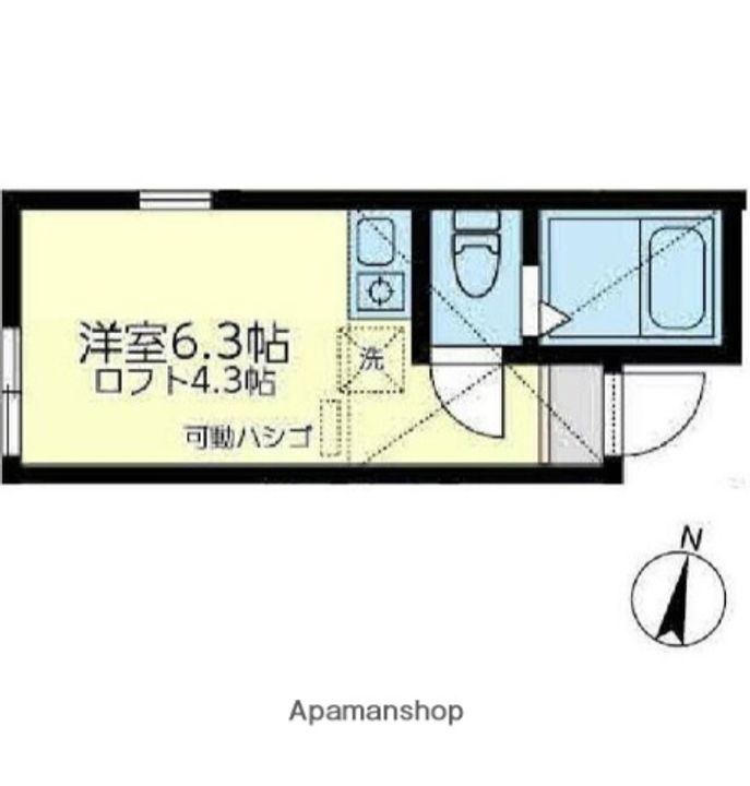 神奈川県横浜市金沢区富岡東3丁目の賃貸アパートの間取り