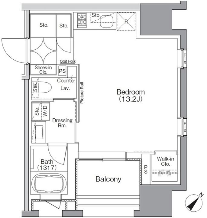 ザ・パークハビオSOHO横浜関内の間取り